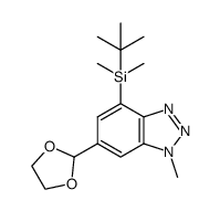 4-(tert-butyldimethylsilyl)-6-(1,3-dioxolan-2-yl)-1-methyl-1H-benzo[d]triazole结构式