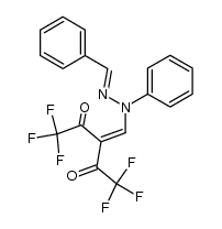 benzaldehyde N-[β,β-bis(trifluoroacetyl)vinyl]phenylhydrazone Structure