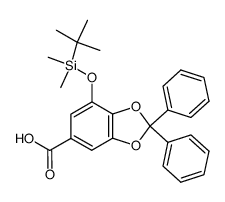 3-tert-butyldimethylsilyloxy-4,5-(diphenylmethylenedioxy)benzoic acid Structure