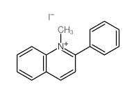 Quinolinium,1-methyl-2-phenyl-, iodide (1:1) Structure