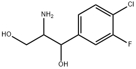 2-氨基-1-(4-氯-3-氟苯基)丙烷-1,3-二醇结构式