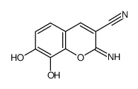 2H-1-Benzopyran-3-carbonitrile, 7,8-dihydroxy-2-imino- (9CI)结构式