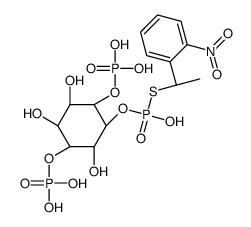 D-myo-Inositol, 1,4-bis(dihydrogen phosphate) 5-(S-(1-(2-nitrophenyl)e thyl) hydrogen phosphorothioate), (R)- picture