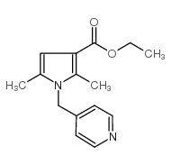 ethyl 2,5-dimethyl-1-(pyridin-4-ylmethyl)pyrrole-3-carboxylate Structure