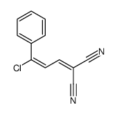 2-(3-chloro-3-phenylprop-2-enylidene)propanedinitrile结构式