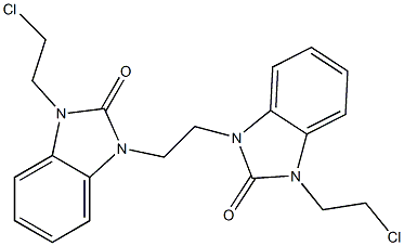 3,3'-(ethane-1,2-diyl)bis(1-(2-chloroethyl)-1H-benzo[d]imidazol-2(3H)-one) Structure