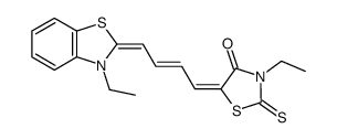 3-ethyl-5-[4-(3-ethyl-3H-benzothiazol-2-ylidene)-but-2-enylidene]-2-thioxo-thiazolidin-4-one Structure