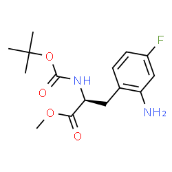 (S)-methyl 3-(2-amino-4-fluorophenyl)-2-((tert-butoxycarbonyl)amino)propanoate structure