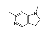 5H-Pyrrolo[2,3-d]pyrimidine, 6,7-dihydro-2,7-dimethyl- (8CI)结构式