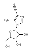 1H-Imidazole-4-carbonitrile,5-amino-1-b-D-ribofuranosyl- Structure