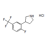 3-[2-氟-5-(三氟甲基)苯基]吡咯烷盐酸盐结构式