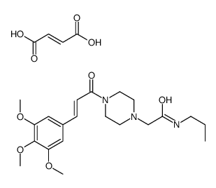 (Z)-but-2-enedioic acid,N-propyl-2-[4-[(E)-3-(3,4,5-trimethoxyphenyl)prop-2-enoyl]piperazin-1-yl]acetamide Structure