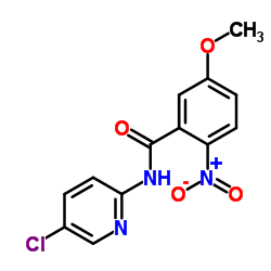 2-nitro-N-(5-chloro-pyridin-2-yl)-5-methoxy-benzamide structure