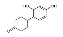 4-(2,4-Dihydroxyphenyl)cyclohexanone结构式