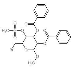 Glucopyranoside, methyl6-bromo-6-deoxy-, 2,3-dibenzoate 4-methanesulfonate, a-D- (8CI) picture