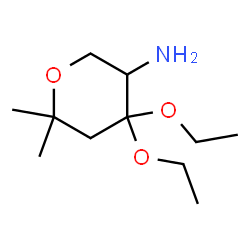 2H-Pyran-3-amine,4,4-diethoxytetrahydro-6,6-dimethyl-(9CI) structure