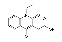 (1-ethyl-4-hydroxy-2-oxo-1,2-dihydro-quinolin-3-yl)-acetic acid结构式