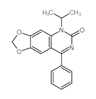 1,3-DIOXOLO(4,5-g)QUINAZOLIN-6(5H)-ONE, 5-(1-METHYLETHYL)-8-PHENYL-结构式