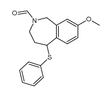 2-formyl-8-methoxy-5-phenylsulfanyl-2,3,4,5-tetrahydro-1H-2-benzazepine结构式