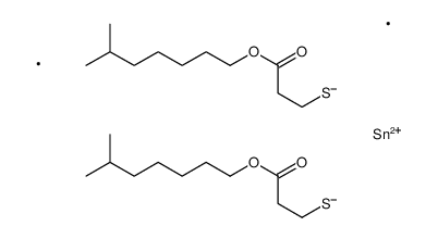 diisooctyl 3,3'-[(dimethylstannylene)bis(thio)]dipropionate结构式