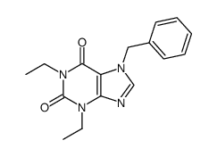 7-benzyl-1,3-diethyl-3,7-dihydro-1H-purine-2,6-dione Structure