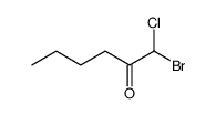 1-bromo-1-chlorohexan-2-one结构式