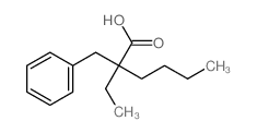 2-benzyl-2-ethyl-hexanoic acid structure