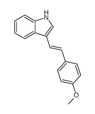 (E)-3-(2-(4-methoxyphenyl)ethenyl)-1(H)-indole Structure