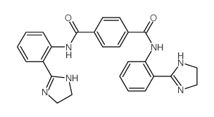 1,4-Benzenedicarboxamide,N1,N4-bis[2-(4,5-dihydro-1H-imidazol-2-yl)phenyl]-, hydrochloride (1:2) structure