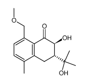 3,4-Dihydro-2α-hydroxy-3β-(1-hydroxy-1-methylethyl)-8-methoxymethyl-5-methylnaphthalen-1(2H)-one结构式