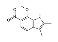 7-Methoxy-2,3-dimethyl-6-nitro-1H-indole structure