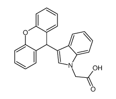 2-[3-(9H-xanthen-9-yl)indol-1-yl]acetic acid Structure