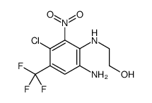 2-[6-amino-3-chloro-2-nitro-4-(trifluoromethyl)anilino]ethanol结构式