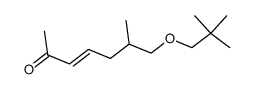 7-(2,2-dimethyl-propoxy)-6-methyl-hept-3t-en-2-one结构式