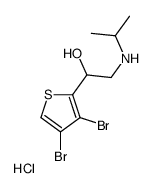 1-(3,4-dibromothiophen-2-yl)-2-(propan-2-ylamino)ethanol,hydrochloride结构式