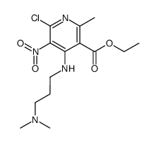 6-Chloro-4-[[3-(dimethylamino)propyl]amino]-2-methyl-5-nitropyridine-3-carboxylic acid,ethyl ester Structure