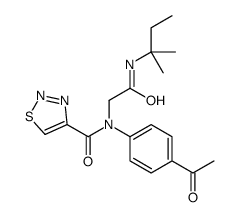 1,2,3-Thiadiazole-4-carboxamide,N-(4-acetylphenyl)-N-[2-[(1,1-dimethylpropyl)amino]-2-oxoethyl]-(9CI) Structure