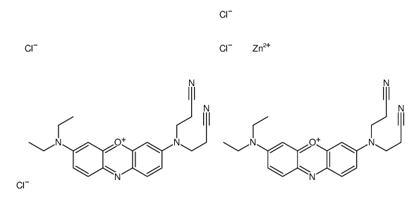 3-[bis(2-cyanoethyl)amino]-7-(diethylamino)phenoxazin-5-ium tetrachlorozincate (2:1) Structure