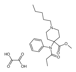 methyl 4-[N-(1-oxopropyl)-N-phenylamino]-1-pentyl-4-piperidinecarboxylate ethanedioate结构式