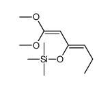 1,1-dimethoxyhexa-1,3-dien-3-yloxy(trimethyl)silane结构式