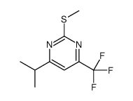 2-methylsulfanyl-4-propan-2-yl-6-(trifluoromethyl)pyrimidine Structure