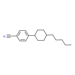 p-(4-Pentylcyclohexyl)benzonitrile结构式