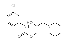 [2-hydroxy-3-(1-piperidyl)propyl] N-(3-chlorophenyl)carbamate structure