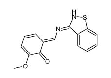 6-[(1,2-benzothiazol-3-ylamino)methylidene]-2-methoxycyclohexa-2,4-dien-1-one Structure