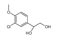 (1S)-1-(3-chloro-4-methoxyphenyl)ethane-1,2-diol结构式