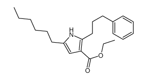 ethyl 5-hexyl-2-(3-phenylpropyl)-1H-pyrrole-3-carboxylate Structure