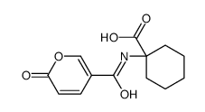 1-[(6-oxopyran-3-carbonyl)amino]cyclohexane-1-carboxylic acid结构式