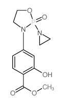 Benzoic acid,4-[2-(1-aziridinyl)-2-oxido-1,3,2-oxazaphospholidin-3-yl]-2-hydroxy-, methylester structure