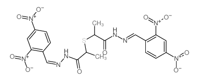 Propionamide, thiodi-, bis[2-(2,4-dinitrobenzylidene)hydrazide](8CI) picture