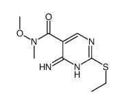 5-Pyrimidinecarboxamide, 4-amino-2-(ethylthio)-N-Methoxy-N-Methyl- Structure